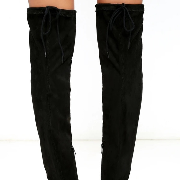 Over the knee boots in black size 5.5 (225) - Picture 4 of 10